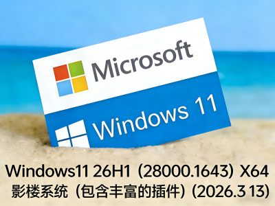 【影楼系统】Windows11_26H1_28000.1643_X64_影楼系统[包含丰富插件][37.4G](2026.3.13)